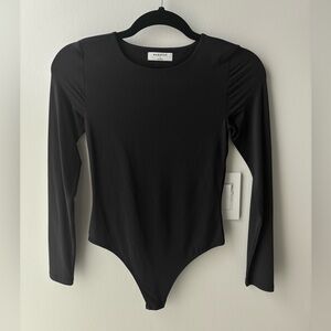 Babaton Black Long Sleeve Bodysuit